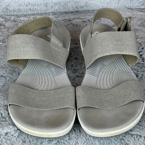 Cloudsteppers by Clarks Shoes - Cloudsteppers by Clarks Arla Jacory Gray Elastic Strap Sand Sandal- Sz 9M